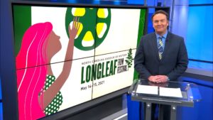 Raleigh news anchor Bill Young, CBS17-News, hosted Longleaf's annual awards ceremony in 2021